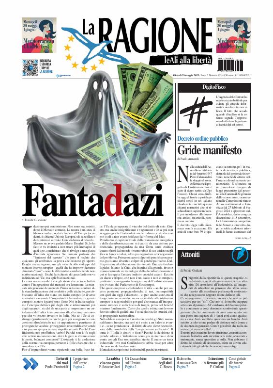 Prima-pagina-la ragione-oggi-edizione-di-oggi-20250529
